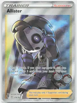 Allister (Full Art) 179/185 Ultra Rare SWSH04 ENGLISH NM Pokemon - Image 1