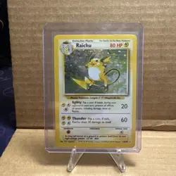 Pokemon TCG Cards Raichu 14/102 Base Set Holo Rare NM - Image 1