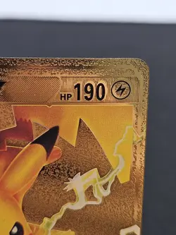 Pikachu V Gold Foil Fan Art Textured Collector Pokemon Card HP190 043/185 - Image 3