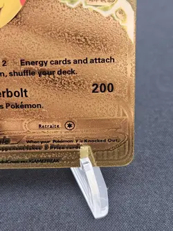 Pikachu V Gold Foil Fan Art Textured Collector Pokemon Card HP190 043/185 - Image 4