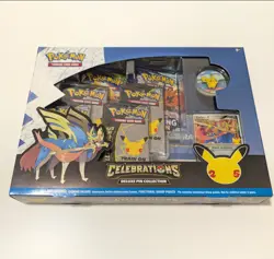 Pokemon TCG: Celebrations Deluxe Pin Collection Zacian LV.X New Factory Sealed - Image 1
