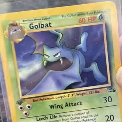 First Edition Golbat 34/62 Uncommon Fossil Pokemon Card, TCG Vintage 1999 LP/NM - Image 1