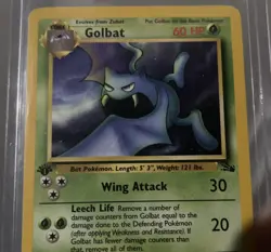 First Edition Golbat 34/62 Uncommon Fossil Pokemon Card, TCG Vintage 1999 LP/NM - Image 3