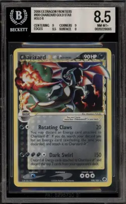 Pokemon Charizard Gold Star EX Dragon Frontiers Holo Ultra Rare #100 BGS 8.5 AL2 - Image 1