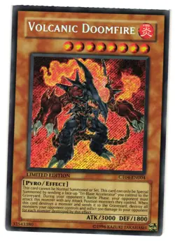 Yugioh Volcanic Doomfire CT04-EN004 Secret Rare Holo VLP - Image 1
