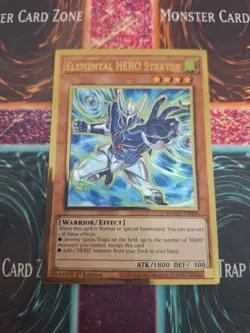 Yugioh Elemental Hero Stratos MAGO-EN004 Premium Gold Rare 1st Edition Near Mint - Image 1