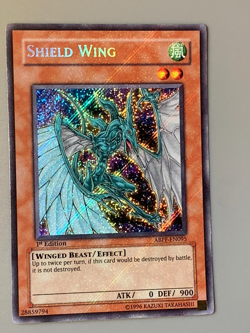 yugioh Shield Wing ABPF-EN095 Secret 1st near mint Misprint Foil Bleed Beautiful - Image 2