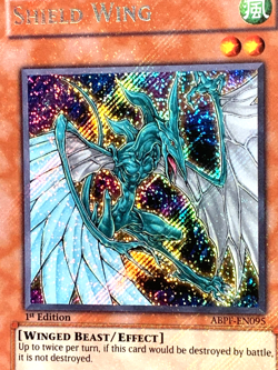yugioh Shield Wing ABPF-EN095 Secret 1st near mint Misprint Foil Bleed Beautiful - Image 5