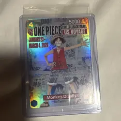 Bandai Namco One Piece CCG Monkey D. Luffy US VOYAGE Holo Alt Art 5000 2026 - Image 1