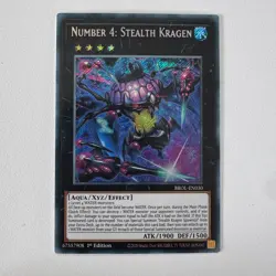 Number 4: Stealth Kragen - BROL-EN030 | 1st Edition Secret Rare NM YuGiOh! - Image 1