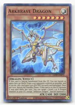 Yugioh Arkbrave Dragon GFTP-EN072 Ultra Rare 1st Edition NM - Image 1