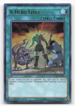 Yugioh A Hero Lives DUSA-EN087 Ultra Rare 1st Edition NM - Image 1