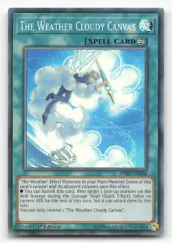 Yugioh The Weather Cloudy Canvas SPWA-EN038 Super Rare 1st Edition NM - Image 1