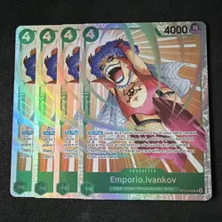 Playset Bandai One Piece TCG Emporio Ivankov OP06-026 Parallel Foil EN x4 - Image 1