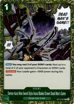 Demon Aura Nine..Dead Man's Game OP12-037 Legacy of the Master One Piece Foil NM - Image 1