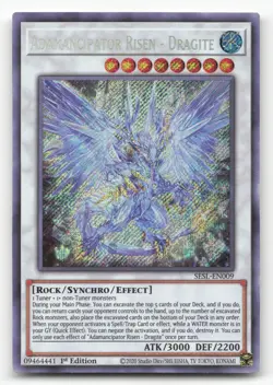 Yugioh Adamancipator Risen - Dragite SESL-EN009 Secret Rare 1st Edition NM - Image 1