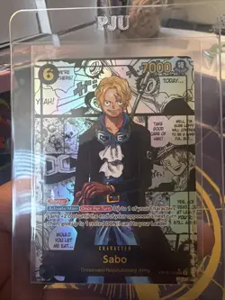 Sabo OP13-120 English manga Alternate Art Carrying On His Will One Piece Card - Image 1
