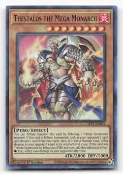 Yugioh Thestalos the Mega Monarch GFTP-EN082 Ultra Rare 1st Edition NM - Image 1