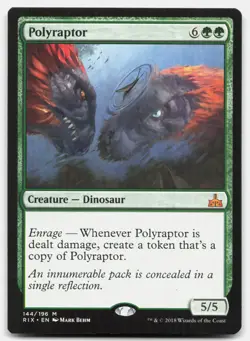 Polyraptor - NM Near Mint - RIX Rivals of Ixalan # 144 - MTG Magic - Image 1