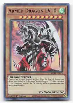 Yugioh Armed Dragon LV10 GFTP-EN075 Ultra Rare 1st Edition NM - Image 1