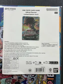ONE PIECE CARD GAME Official Playmat Limited Edition Vol.5 IN-HAND w/ PROMO CARD - Image 2