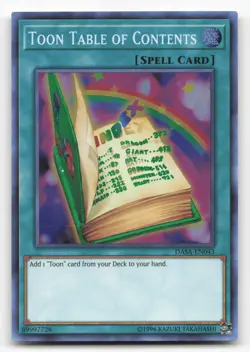 Yugioh Toon Table of Contents DASA-EN043 Super Rare 1st Edition NM - Image 1