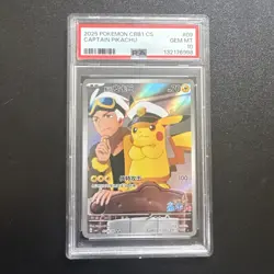 Pokemon Chinese exclusive Horizon Captain Pikachu CBB1C 07 09 Holo Card PSA 10 - Image 1