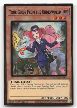 Yugioh Tour Guide From the Underworld MAGO-EN007 Premium Gold Rare NM - Image 1