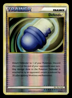 Defender 72/90 Reverse Holo HGSS Undaunted Pokemon Card - Image 1
