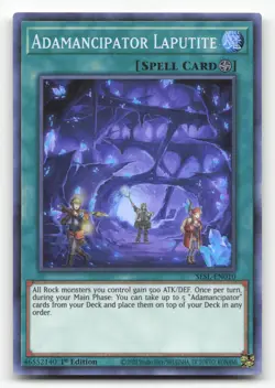 Yugioh Adamancipator Laputite SESL-EN010 Super Rare 1st Edition NM - Image 1