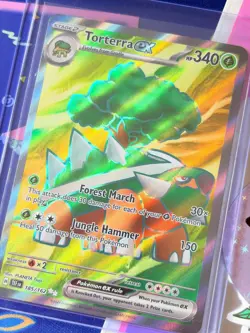 Pokemon TCG card NM: Temporal forces Torterra Ex Full art 185/162 - Image 1