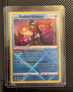 Pokemon TCG Radiant Greninja Holo Rare Card Swsh10: Astral Radiance 046/189 - Image 1