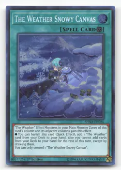 Yugioh The Weather Snowy Canvas SPWA-EN036 Super Rare 1st Edition NM - Image 1
