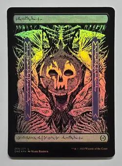 MTG Phyrexia All Will Be One Phyrexian Foil Full Art Lands 5x Total NM - Image 2