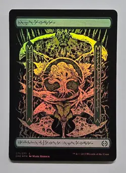 MTG Phyrexia All Will Be One Phyrexian Foil Full Art Lands 5x Total NM - Image 4