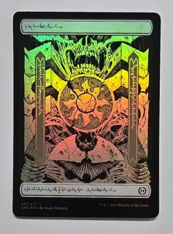 MTG Phyrexia All Will Be One Phyrexian Foil Full Art Lands 5x Total NM - Image 5