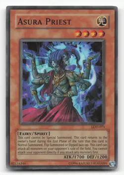 Yugioh Asura Priest LOD-071 Super Rare 1st Edition NM - Image 1