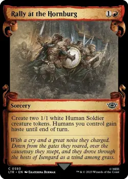 NM - Rally at the Hornburg (Showcase Scrolls) [LTR - 593] Universes Beyond: T... - Image 1
