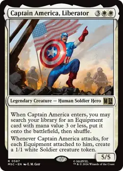 Captain America, Liberator - #587 - CMR: Marvel Super Heroes - NM MTG - Image 1