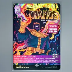 Thanos, The Mad Titan (Borderless) MSH (0400) Comic Book MtG FOIL NM Collectors - Image 1