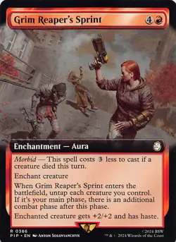 Grim Reaper's Sprint (Extended Art) PIP 386 English NM - MTG - Image 1