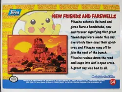 New Friends And Farewells # 59 VLP - Topps Pikachus Vacation Pokemon Subset Card - Image 4