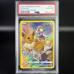 Pokemon TCG Eevee SWSH09 Brilliant Stars TG11/TG30 Holo FA PSA 10 - Image 1