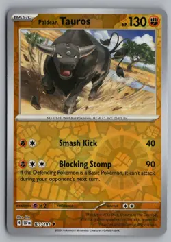 Paldean Tauros 101/191 Uncommon Surging Sparks Pokemon Reverse Holo Near Mint - Image 1