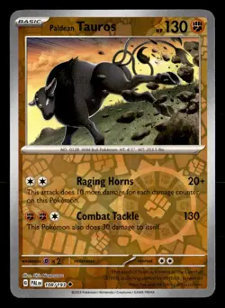 Paldean Tauros 108/193 Uncommon Paldea Evolved Pokemon Reverse Holo Near Mint - Image 1