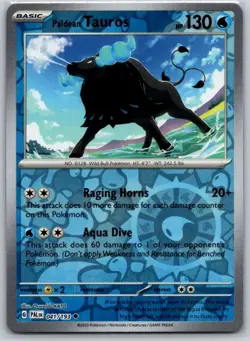 Paldean Tauros 041/193 Uncommon Paldea Evolved Pokemon Reverse Holo Near Mint - Image 1