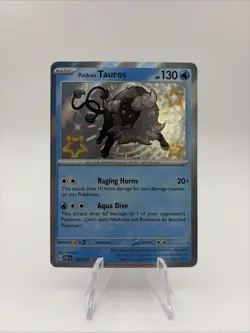 Paldean Tauros 120/091 - Shiny Rare - Paldean Fates Holo Pokemon - NM - Image 1