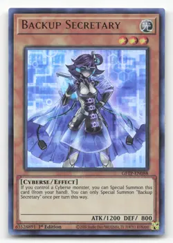 Yugioh Backup Secretary GFTP-EN088 Ultra Rare 1st Edition NM - Image 1