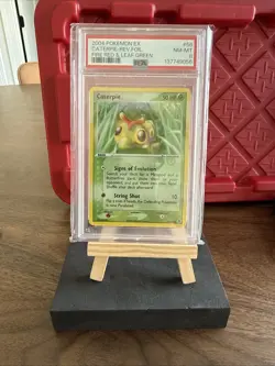 Pokemon Card Caterpie 56/112 Reverse Holo Foil Fire Red & Leaf Green PSA 8 NM-MT - Image 1