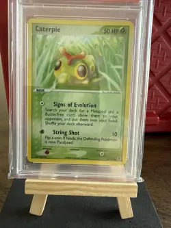 Pokemon Card Caterpie 56/112 Reverse Holo Foil Fire Red & Leaf Green PSA 8 NM-MT - Image 2